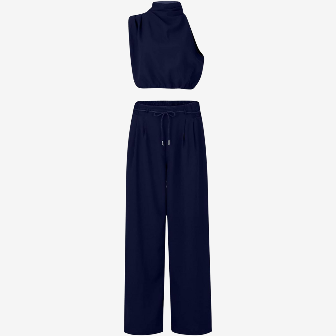 Tuva - Dames co-ord set met haltertop en wijde broek