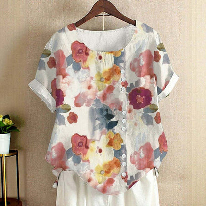 Tahlia - Dames top met bloemenprint