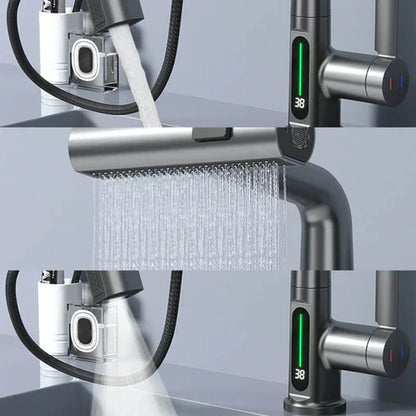 Flexibele kraan met LED-temperatuurweergave