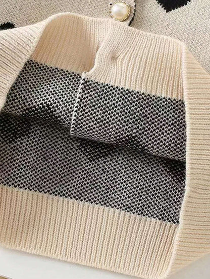 Sandie - Sweaterjurk met knoopsluiting en plooirokje voor kinderen