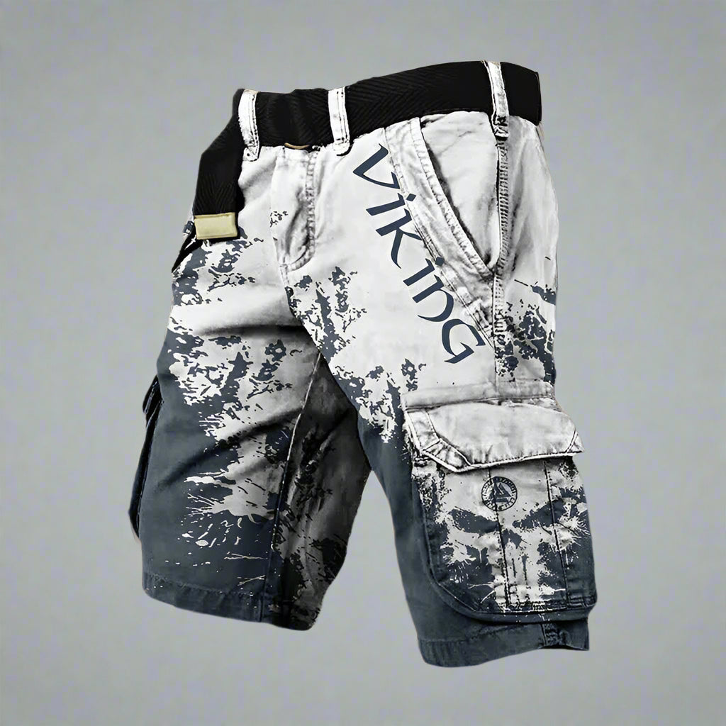 Fausto - Heren cargo short met statement print en street edge