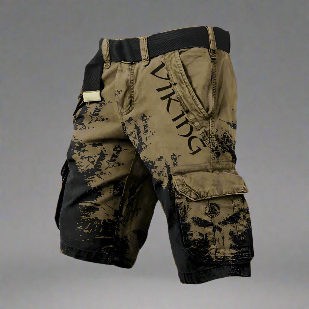 Fausto - Heren cargo short met statement print en street edge