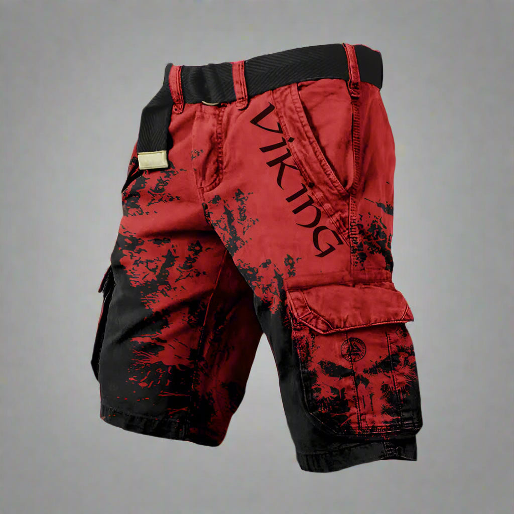 Fausto - Heren cargo short met statement print en street edge