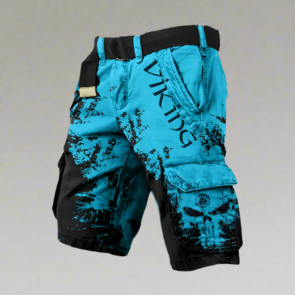 Fausto - Heren cargo short met statement print en street edge