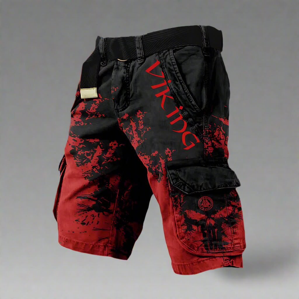 Fausto - Heren cargo short met statement print en street edge