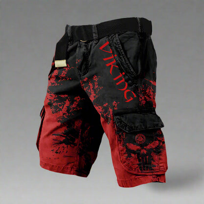 Fausto - Heren cargo short met statement print en street edge