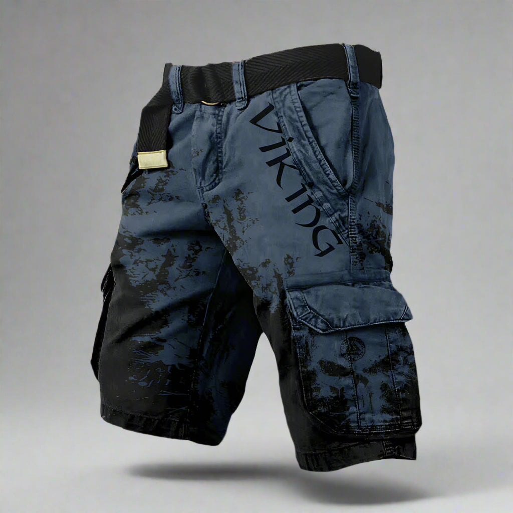 Fausto - Heren cargo short met statement print en street edge