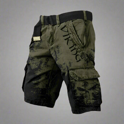 Fausto - Heren cargo short met statement print en street edge