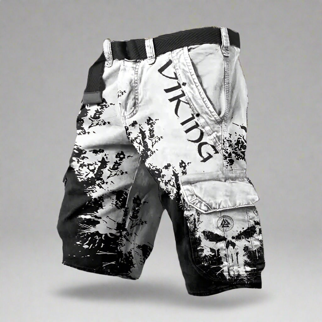 Fausto - Heren cargo short met statement print en street edge