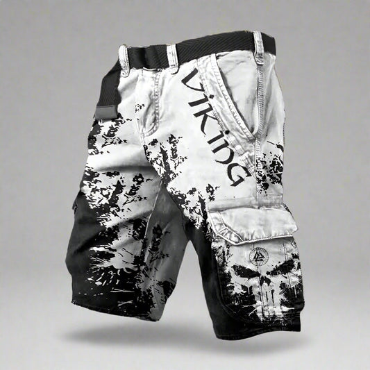 Fausto - Heren cargo short met statement print en street edge