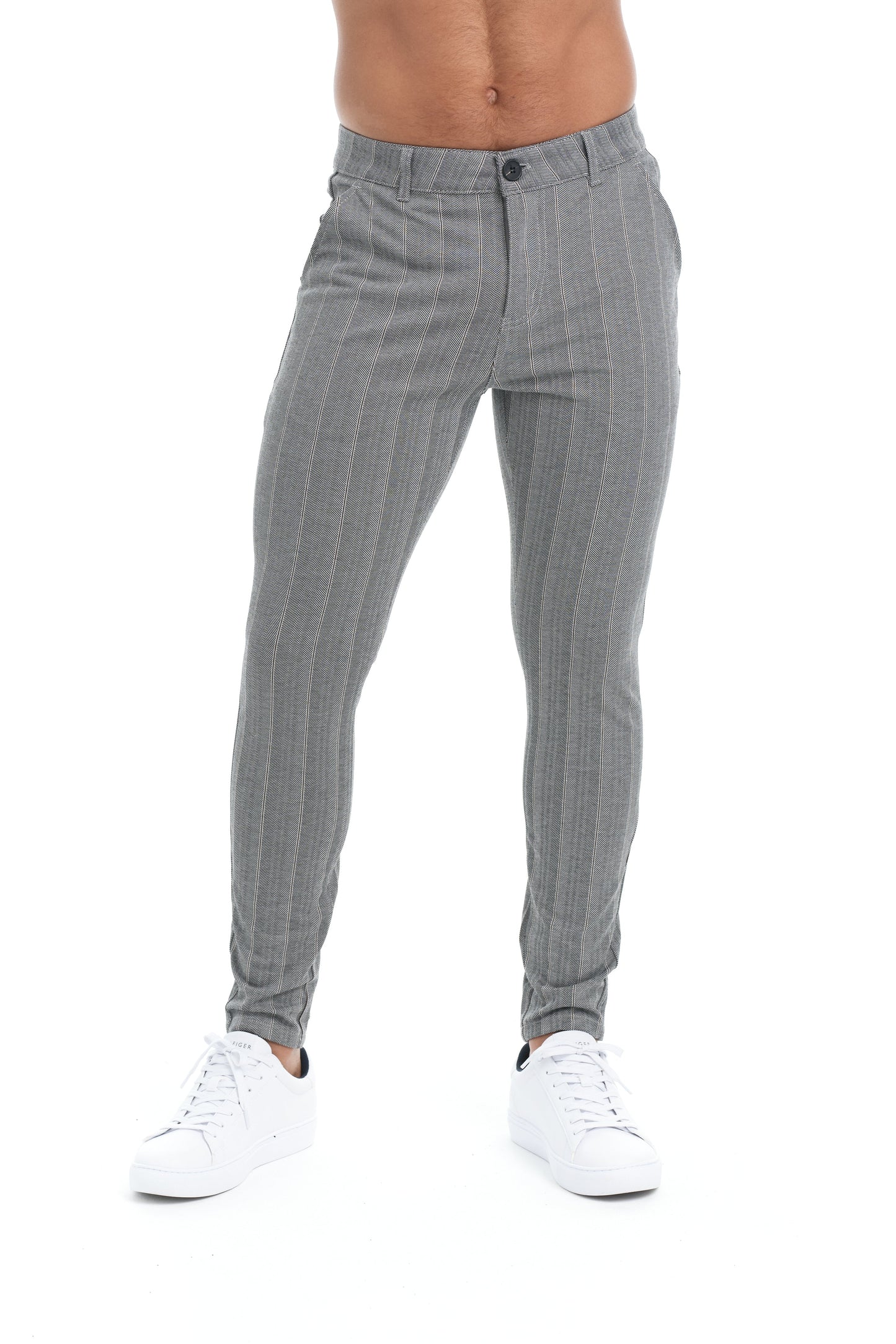 Rodrigo - Heren slim-fit geruite broek