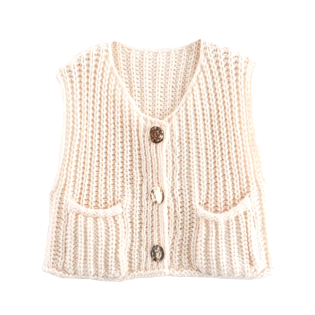 Lona - Blazer met knoopjes in beige