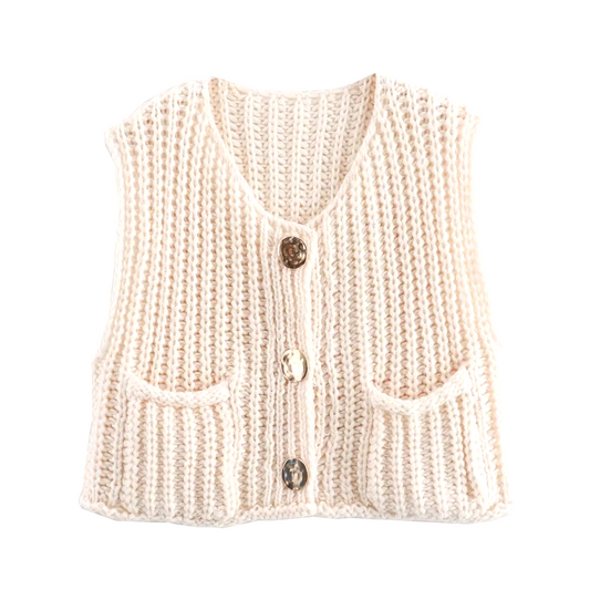 Lona - Blazer met knoopjes in beige