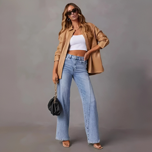 Elise Jeans – High-Waisted Wide Jeans