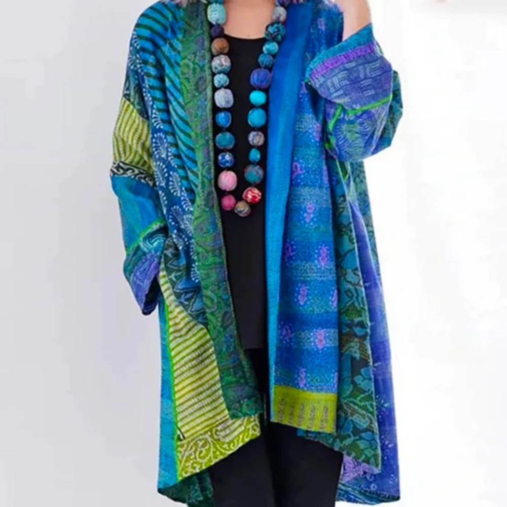 Myrtle - Vrouwen patchwork bohemien kimono vest