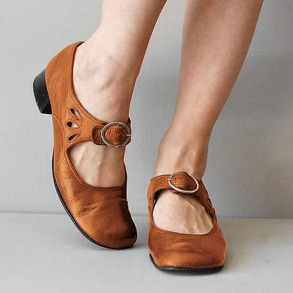 Zephyra - Elegante Orthopedische Vintage Schoenen Met Band