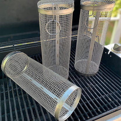 Roterende BBQ-mand voor kleine ingrediënten 2 stuks