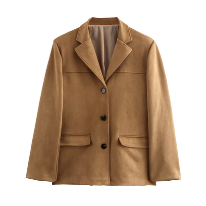 Jula - Oversized vintage luxe suède jas