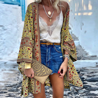 Ziraili - Bohemian breeze gebloemd kimono vest voor dames