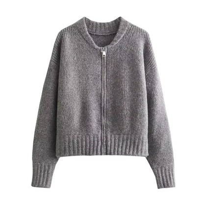 Lorie - Vrouwen kinnted urban cozy zip vest