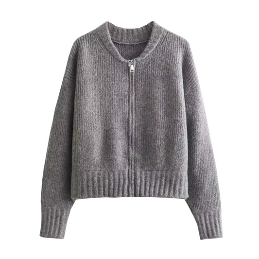 Lorie - Vrouwen kinnted urban cozy zip vest