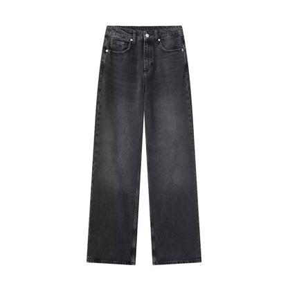 Juliana - Zwarte denim jeans met hoge taille voor dames