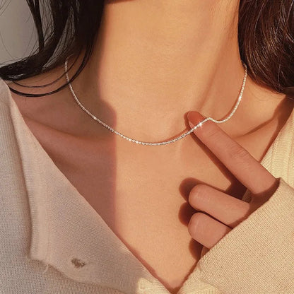 Minimalistische ketting van sterling zilver
