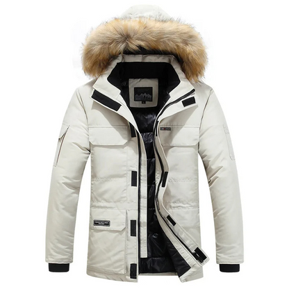 Beckett - Heren arctic shield winter parka met capuchon van imitatiebont