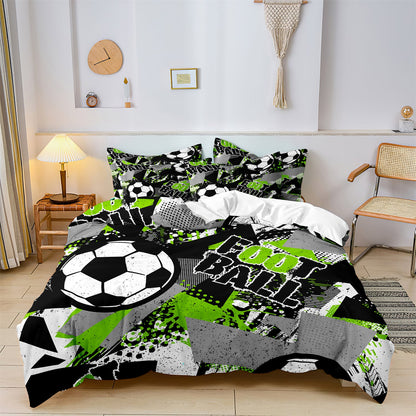 CoolCovers - Voetbal kinderdekbed Dekbedovertrek Beddengoed Set