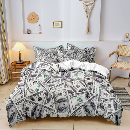 CoolCovers - Dekbedovertrek kids Rich Dollars Beddengoed Set Kinderkamer tiener