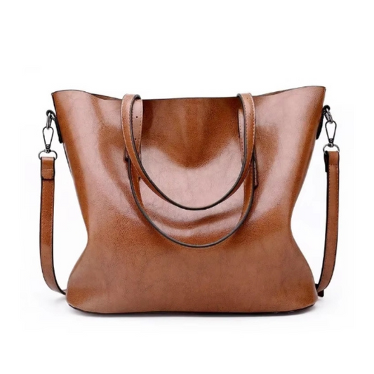 Solen - Handgemaakte vintage leren tas