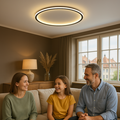 Moderne ronde LED plafondlamp met zachte sfeerverlichting