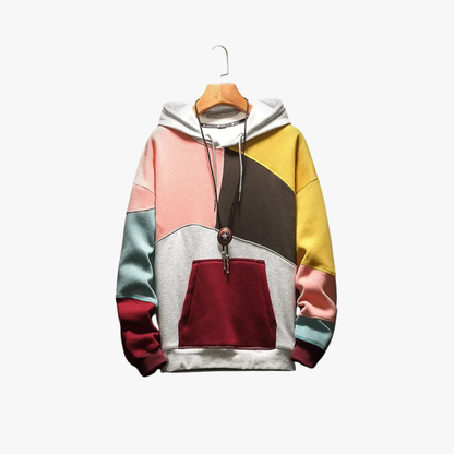 Aziel - Kleurblok patchwork hoodie