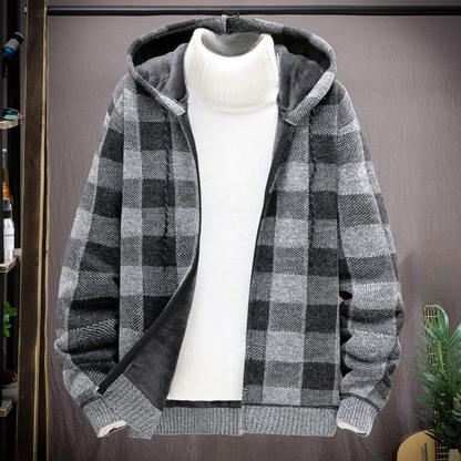 Benny - Geruite hoodie voor heren