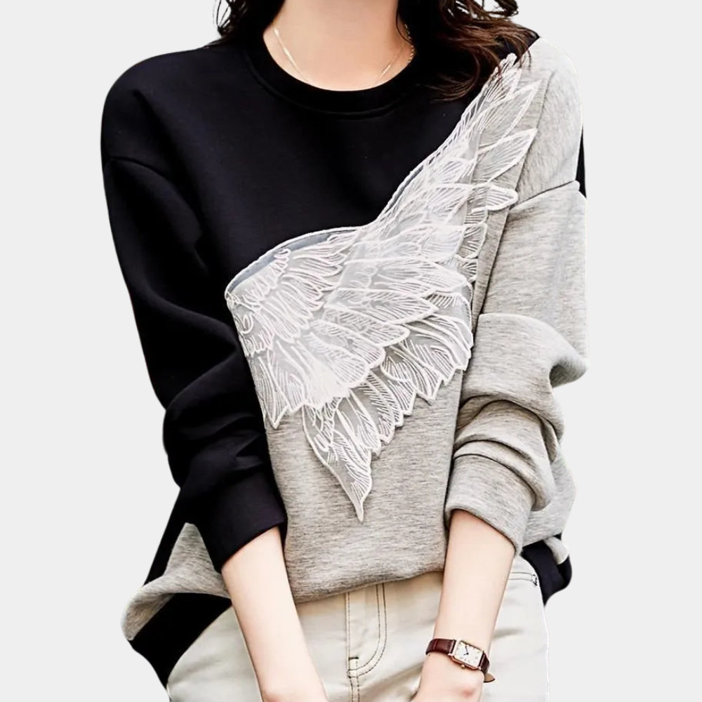 Despina - Dames sweatshirt met colorblock