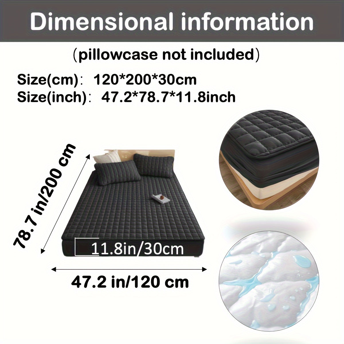 Waterdichte Gewatteerde Matrasbescherming Tegen Morsen, Vlekken en Vocht