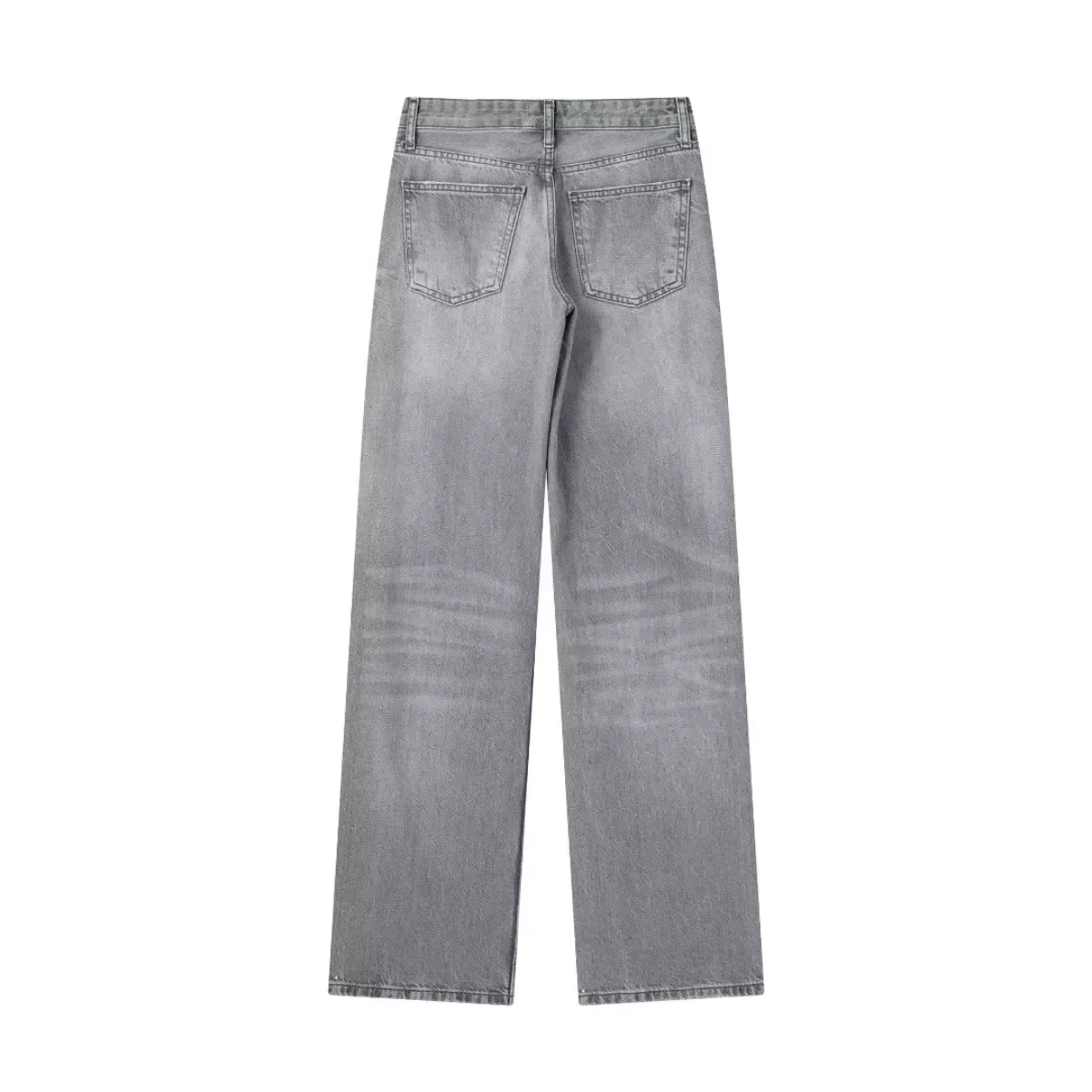 Bonna - Grijze denim jeans met hoge taille voor dames