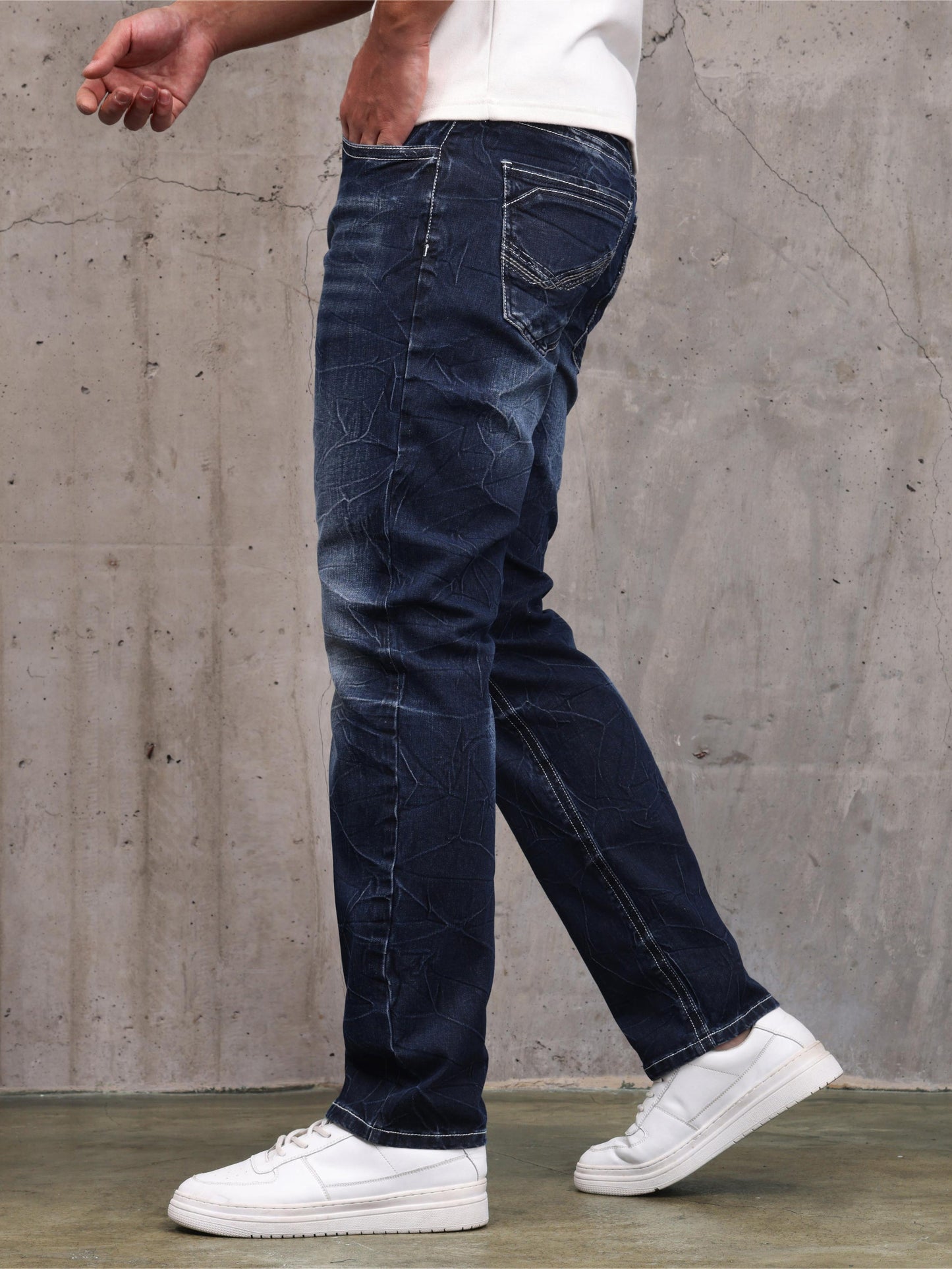 Heren Denim Normale Pasvorm Stretch Jeans - Ethan