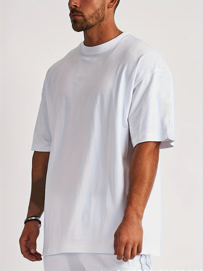 Malcom - Heren oversized T-shirt met verlaagde schoudernaden