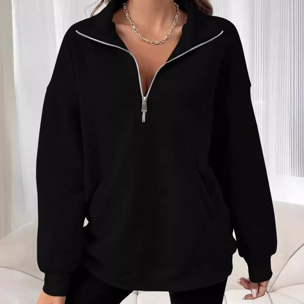 Ysella - Fleece trui met rits voor dames