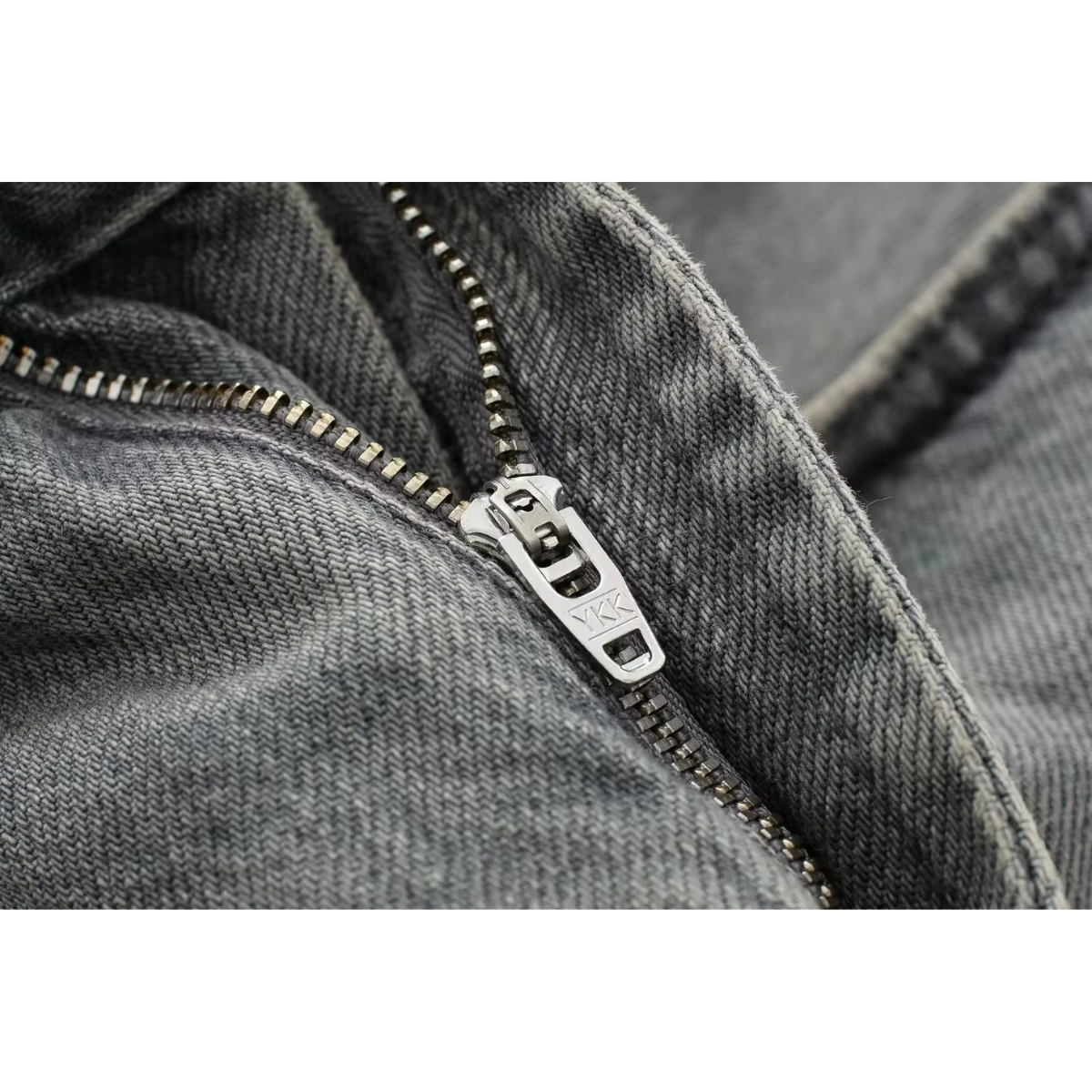 Bonna - Grijze denim jeans met hoge taille voor dames