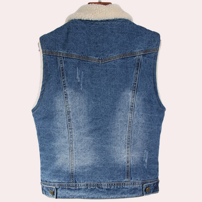 Kalista - Mouwloos denim vest voor dames