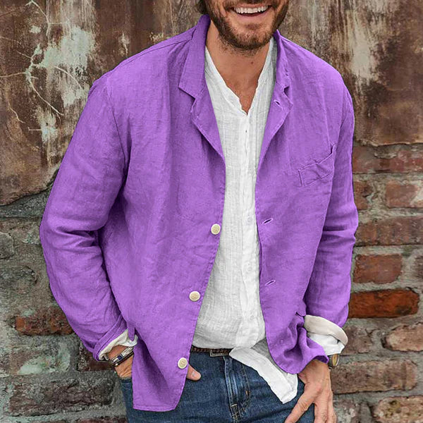 Norbert - Heren blazer met relaxte pasvorm en knoopsluiting