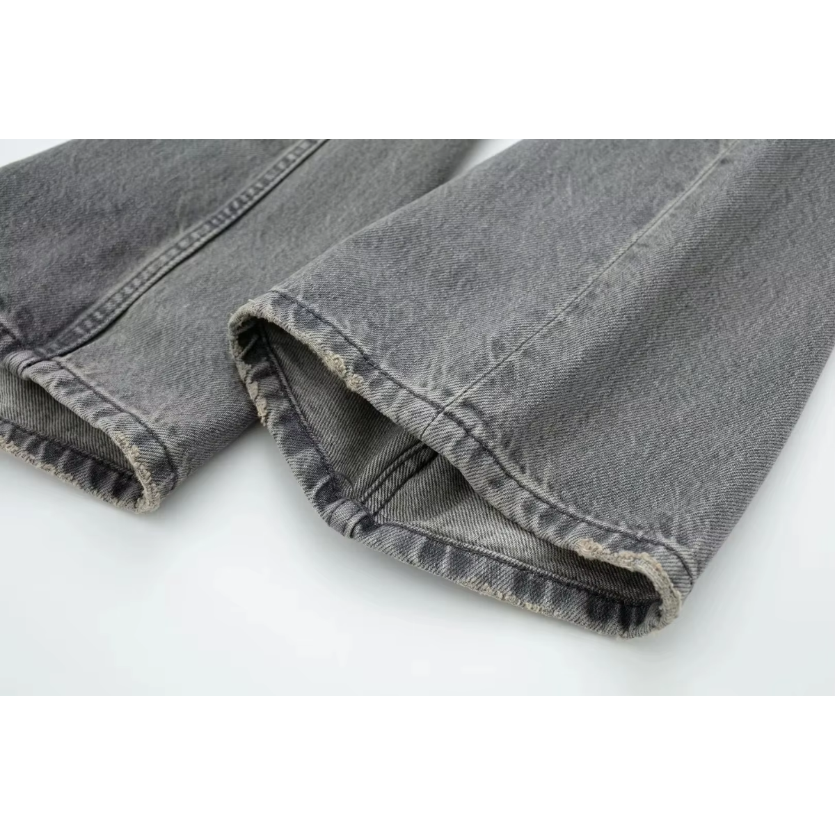 Bonna - Grijze denim jeans met hoge taille voor dames
