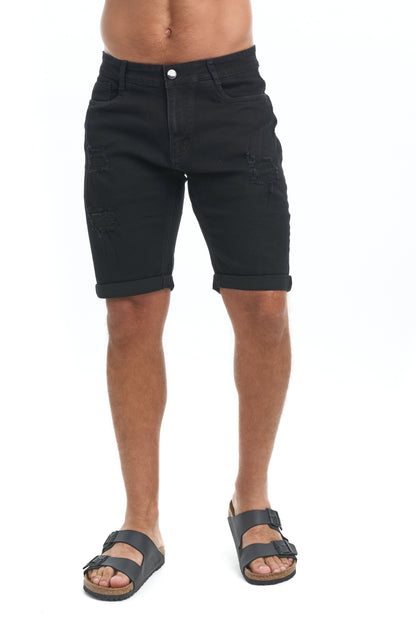 Burke - Verweerde denim shorts