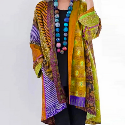 Myrtle - Vrouwen patchwork bohemien kimono vest