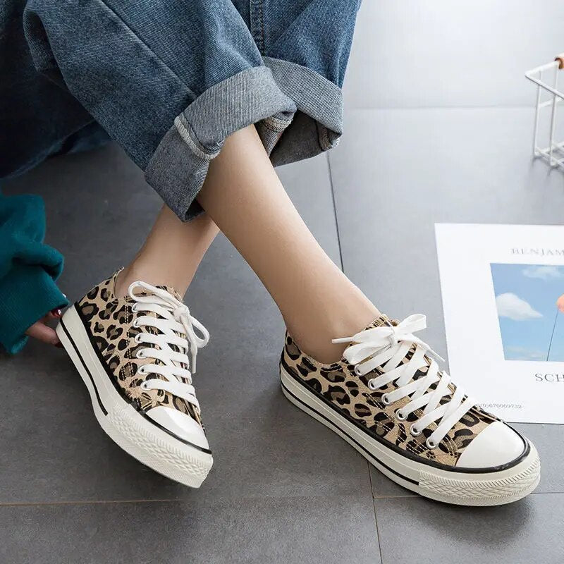 Ysabel - Dames canvas sneakers met plateau