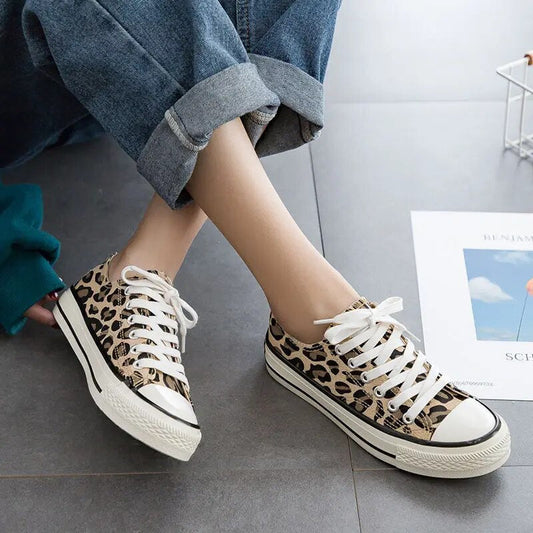 Ysabel - Dames canvas sneakers met plateau