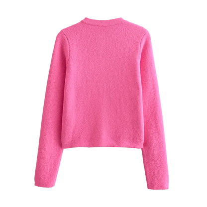 Myrna - Roze chic vest met knoopjes voor dames