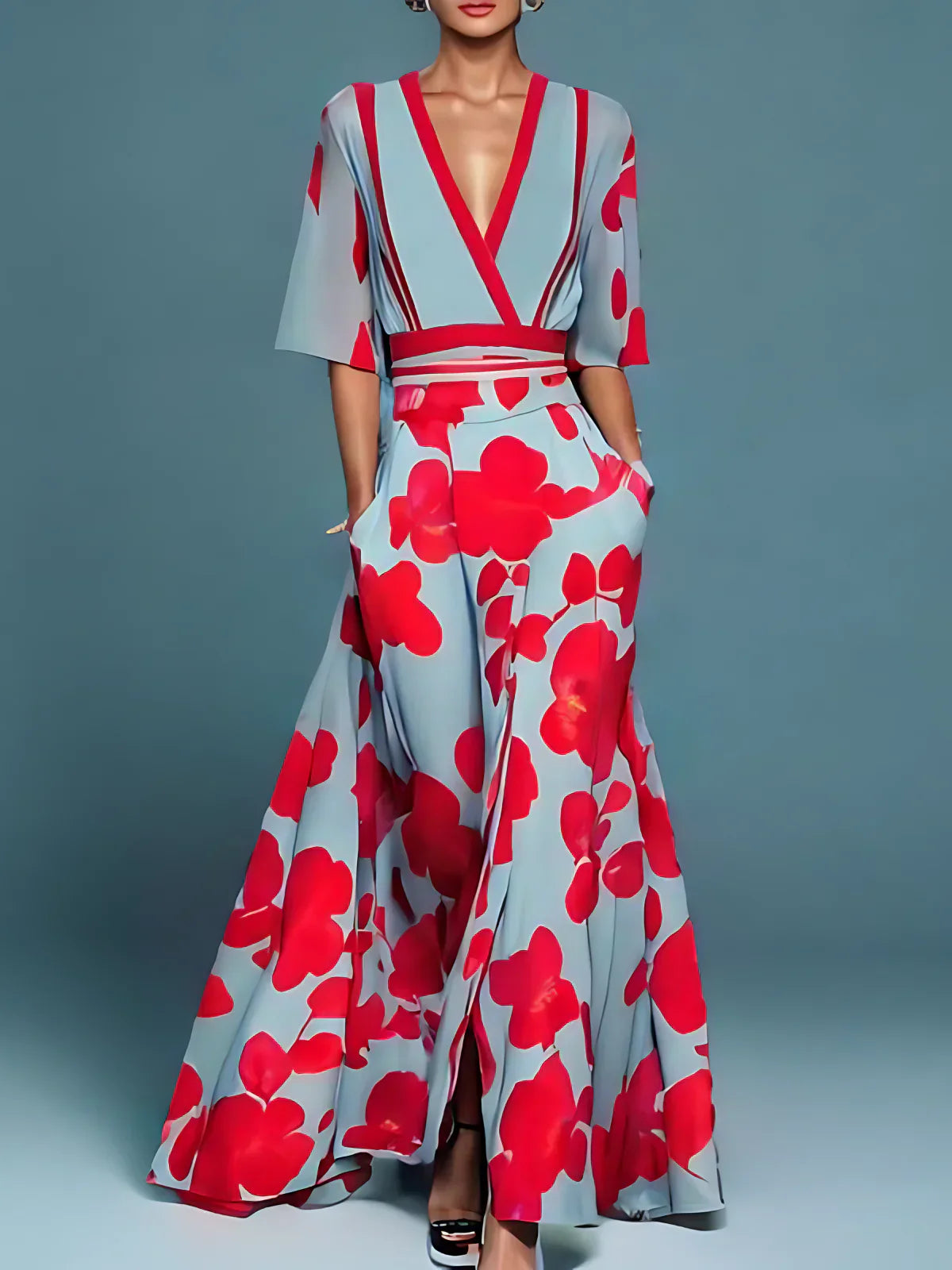 Zomerse jumpsuit floral print modern elegant